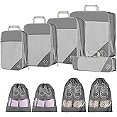 9pcs Compression Packing Cubes Set, Ultralight Expandable Travel Organizers for Carry on Luggage,Waterproof Travel Packing Cu