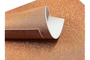 グリッターシート/シールタイプ きらきら ラメで目立つ! A4サイズ 応援うちわ 素材 DIY手芸用 10枚セット (オレンジ)