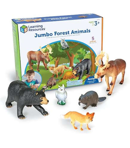 Learning Resources Jumbo Jungle Animals: Mommas And Babies - 6 Large Realistic Animal Figures