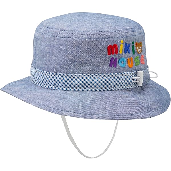 ミキハウス　ベア　日よけ付きハット　帽子　現行品 MIKI HOUSE 帽子 ハット ミキハウスベア耳付き帽子 キッズ 子供