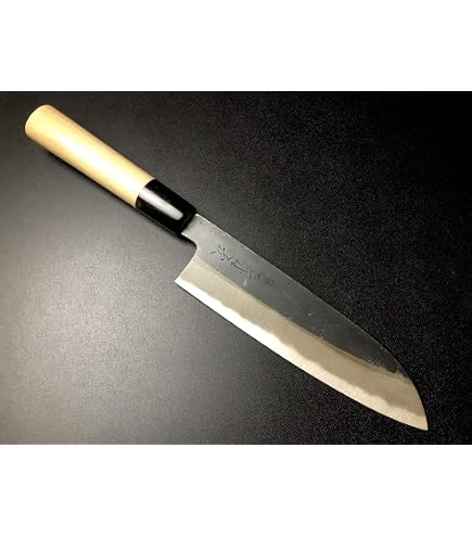 Amazon | 有次 包丁 三徳 黒打文化 180mm 万能包丁 魚がし 青鋼2 日本