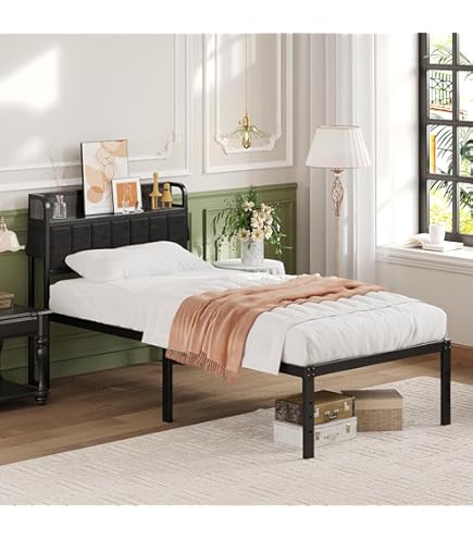 Amazon｜ベッドフレーム パイプベッド シングルベッド コンセント付き