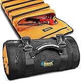 Voltstorm Tool Roll Tool Bag, Ballistic Nylon 1200D Kevlar Stitches YKK Zipper Wear Resistant, Zero-Abrasion Tool Bag 12 Pock