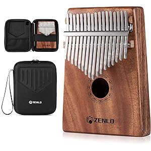 ZENLO カリンバ 17キー 親指ピアノ Kalimba 17 keys C調 指ピアノ アフリカ楽器 マホガニー製 フィンガーピアノ ポータブル チューニング可 初心者向け ハンマー・清掃クロス付き 演奏やすい EVA高性能収納