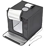 ハクバ 【Amazon.co.jp限定】 HAKUBA 撮影ボックス LEDスタジオボックス40 LEDライト 44×43×59cm 折りたたみ式 背景紙3色付き AMZLEDSBX