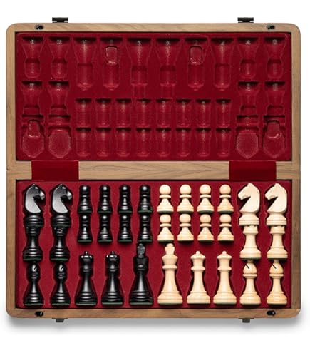 Amazon | ドイツの騎士チェスの駒 - 手作りの木製スタントーナメント