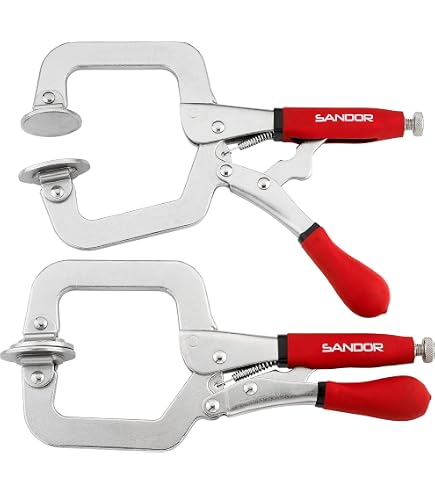 POWERTEC 71522 Wooden Handscrew Clamp – 6 Inch, 2-Pack – Hand Screw Clamps For Woodworking, Cabinet Installation & DIY Projects