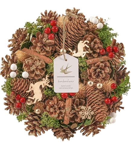 Amazon.co.jp: Francfranc フランフラン リース M ゴールド クリスマス