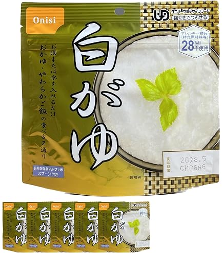Amazon | 尾西食品 アルファ米 白がゆ 1食分 42g×10個 | 尾西食品