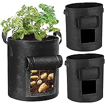 Plantatta バッグみたいなプランター 家庭菜園 不織布 10ガロン 不織布 プランター 大型 25ガロン【5個セット 全2色】 家庭菜園