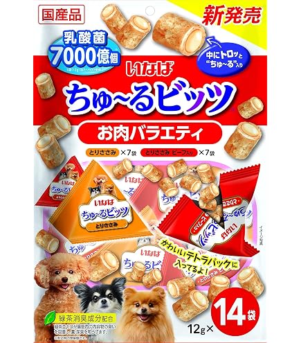 Amazon.co.jp: いなば ちゅ~るビッツ とりささみ・野菜バラエティ 12g