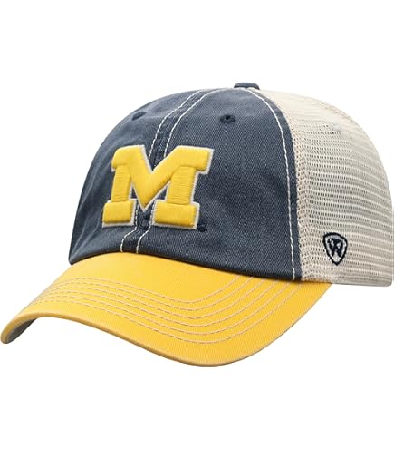 Amazon | NCAA ミシガン クルーネック 調節可能な帽子 ネイビー | Top