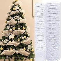 Amazon | GOKEI クリスマスツリー 飾り リボン 26CM幅 全長9.14M