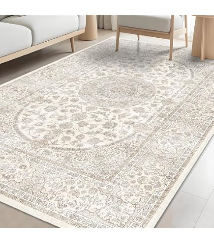 Amazon | 洗える ペルシャ風 ラグ 200×250 3畳 ビンテージ モカ