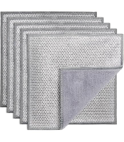 Non-Scratch Steel Wool Dishcloth Set – 10pcs Reusable Microfiber Scrubbers For Kitchen, Safe On Non-Stick & Glass-774642