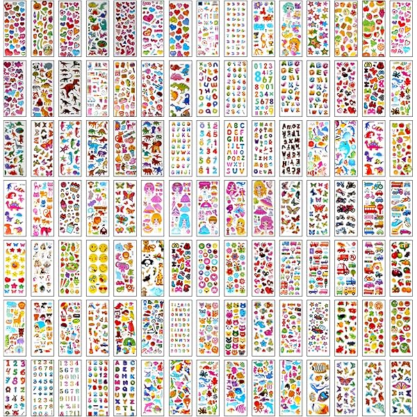 Amazon.co.jp: 在庫処分 セール品 福袋 シール 100点セット ランダム