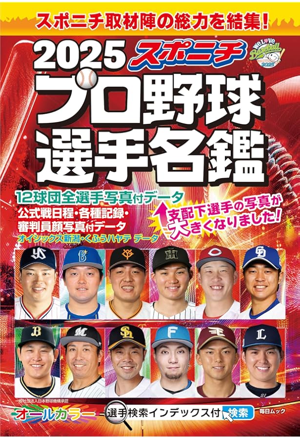 2025プロ野球選手写真名鑑 | 日刊スポーツ |本 | 通販 | Amazon