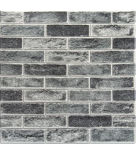 TORURAL 100 Vintage Faux Brick Wall Tiles For Interior