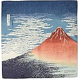 丸全(Maruzen) 和雑貨 綿風呂敷 北斎赤富士 50×50cm No101