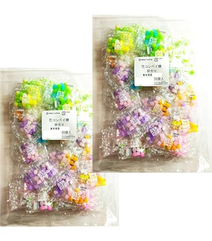 Amazon.co.jp: 金平糖 花こんぺいとう コンペイトウ 4g ×100袋セット