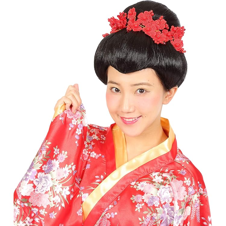 美品　大衆演劇　花魁　かつら　子供 Amazon.co.jp: おいらん遊女日本髪かつら鬘 日本舞踊演劇芝居歌舞伎