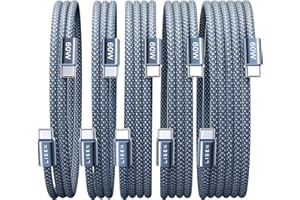 LISEN(ライセン) USB Cケーブル 5本パック [3.3/3.3/6.6/6.6/10フィート] USB C - USBCケーブル iPhone 16e 15 Pro Max充電コード 60W C to Cケーブル 急速充電 Samsung