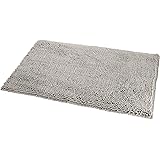 Amazonベーシック バスマット バスルーム マイクロファイバー 滑りにくい プラチナ 53.3×86.3cm