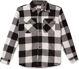 Long Sleeve Plaid Fleece Shirt 
