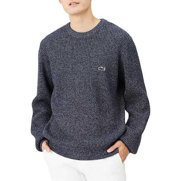 Amazon | [Lacoste] [公式] ヘザーカラーリングワッフルニット