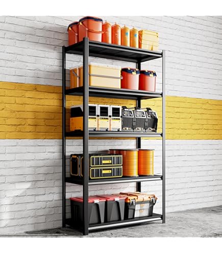 ゴリララック ５段収納スチールラック 183cm x 122cm x 46cm Amazon｜ゴリララック 5段 収納 高さ183cm 幅122cm 奥行46cm