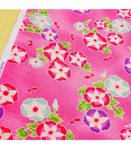 Amazon | リップル 生地 桜 桜柄 和柄 花柄 女の子 浴衣 ゆかた 布