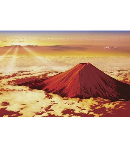 Amazon | 【日本製】 ジグソーパズル 霊峰赤富士 600ピース (66