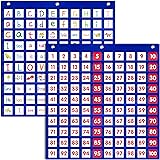 Hundred Pocket Charts,Suitable for Class Center Counting and Organization Learning with 200 Flash Cards (1-100 and 100 Reusab