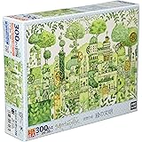 エポック社 300ピース ジグソーパズル イラスト/アート 西村典子 緑の文明 (26×38cm) 26-298 のり付き ヘラ付き 点数券付き EPOCH