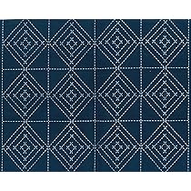 Amazon | ナスカ(NASKA) 刺し子布 藍染め 1麻の葉 35×38cm ブルー