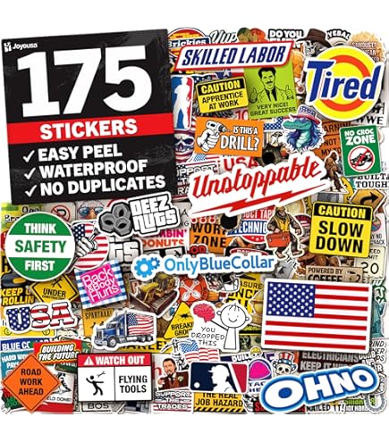 N.1 50Pcs Hard Hat Stickers Funny Vinyl Tool Box Sticker American Patriotic Helmet - View #9
