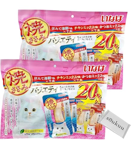 Amazon.co.jp: いなば ペットフード 焼ささみ 20本入り 成猫用