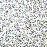 Amazon つや消し ラミネート 生地 お花畑の ちょうちょ バッグ 布 綿 ラミネート加工 50cm単位販売 サックス 布 生地 通販