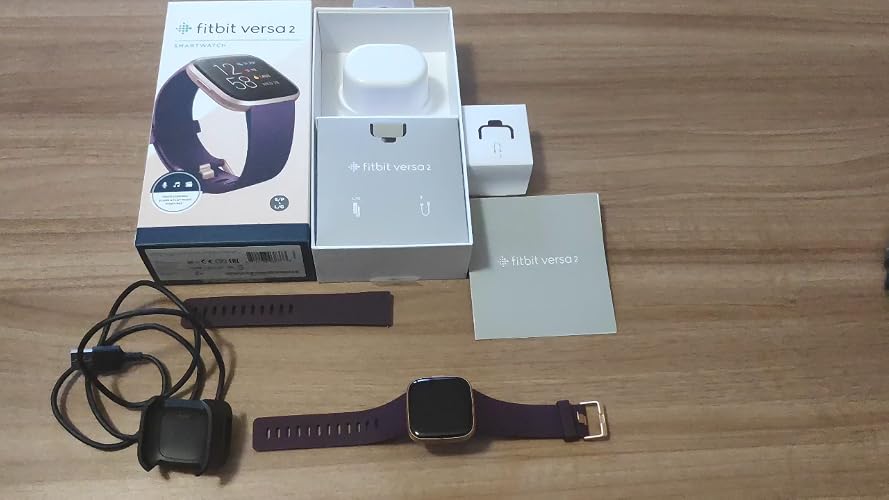 Fitbit Versa 2 Health and Fitness Smartwatch with Heart Rate, Music, Alexa  Built-in, Sleep and Swim Tracking, Bordeaux/Copper Rose, One Size (S and L  Bands Included): Activity Trackers: Amazon.com.au