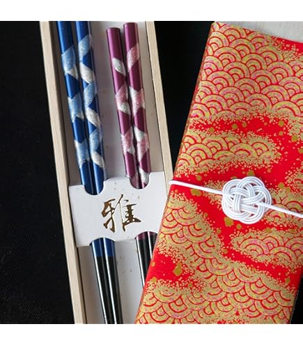 Amazon | 夫婦箸 若狭塗り 食洗機対応 絢爛 桐箱入り | 藤代工芸 | 箸 通販