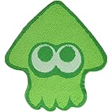 丸眞 ハンドタオル 任天堂 スプラトゥーン2 25×25cm ダイカットイカ グリーン 綿100% 4485005800