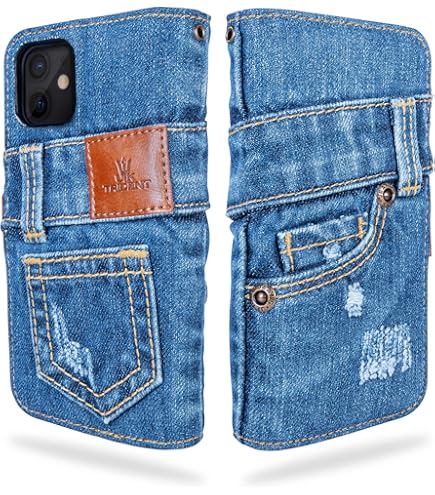 Amazon.co.jp: iPhone 12 Pro Max ケース 手帳型 デニム