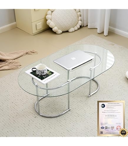 Amazon.co.jp: 【Roomnhome】ボートガラステーブル 幅120cm センター