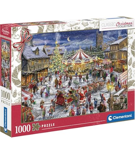 Clementoni 1000-Piece Jigsaw Puzzle - 'Getting Ready For Christmas' Panoramic Holiday Scene, 98 X 33 Cm - View #8