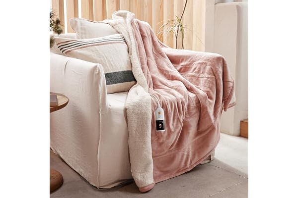 GOTCOZY GOTCOZY Electric Blanket 130x160cm-Soft Flannel Heated Blanket Pink | 9 Heating Levels,10H Auto-Off,Overheat Protection,Fast Heat,Silky Plush Heated Throw Blanket Machine Washable SAA Certified