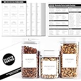 Minimalist Pantry Labels for Food Containers - 180 Food Labels for Organising Food Storage Labels for Jars Kitchen Labels for