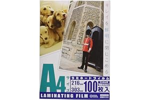 OHM 100ミクロンラミネーターフィルム100枚 A4 LAM-FA41003