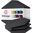 Ekkogo Acoustic Panels 12-Pack Soundproof Wall Panels 12''X10''X0.4'' Sound Panels High Density Sound Dampening Panels - [Dark Gray Hexagon]