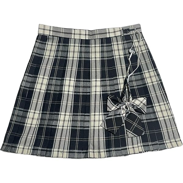 なんちゃってコスプレブラウンとチェック柄のプリーツスカートセット なんちゃってコスプレブラウンとチェック柄のプリーツスカート