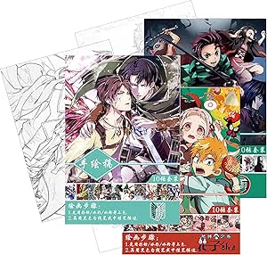 Chwsdt進撃の巨人 ぬりえ帖 色彩設計子供の塗り絵a4漫画鬼滅の刃絵本の着色 落書きの着色 ステッカー付きの手描きの原稿 文房具の着色の本 贈り物 地縛少年花子くん 周辺 文房具ぬりえ小賞プレゼント 3册入 ぬりえ おもちゃ Amazon